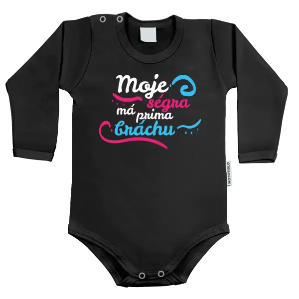 Dětské body Moje ségra má prima bráchu