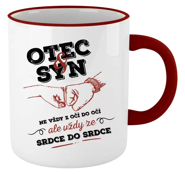 Hrnek Otec a syn, ze srdce do srdce
