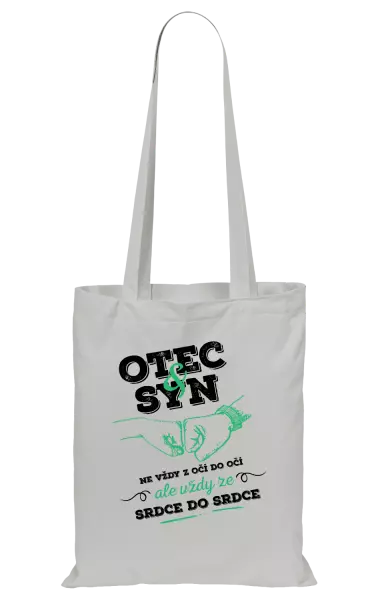Látková taška Otec a syn, ze srdce do srdce