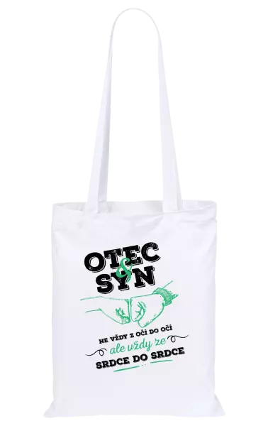 Látková taška Otec a syn, ze srdce do srdce