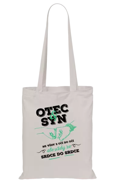 Látková taška Otec a syn, ze srdce do srdce