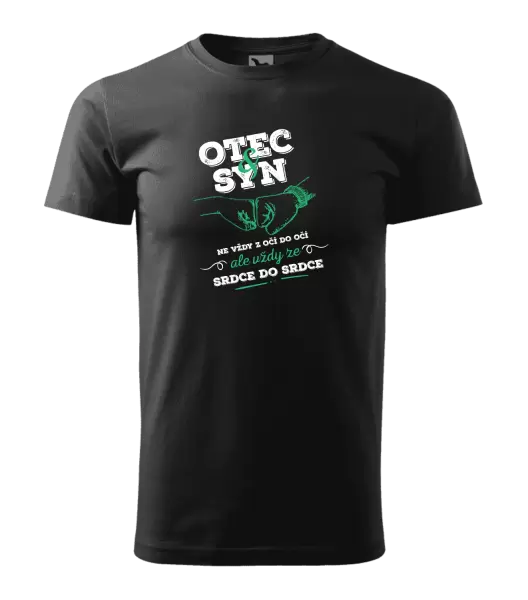 Pánské tričko Otec a syn, ze srdce do srdce