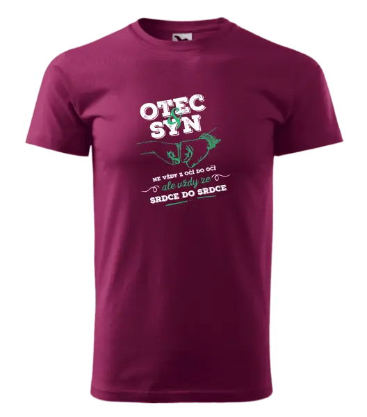 Pánské tričko Otec a syn, ze srdce do srdce