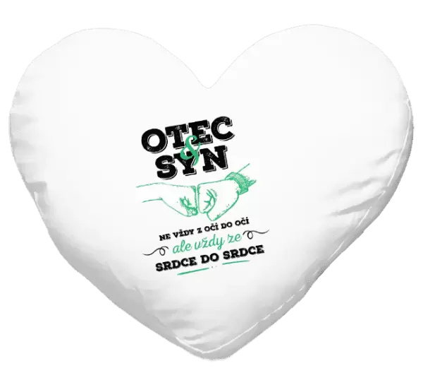 Polštář Otec a syn, ze srdce do srdce