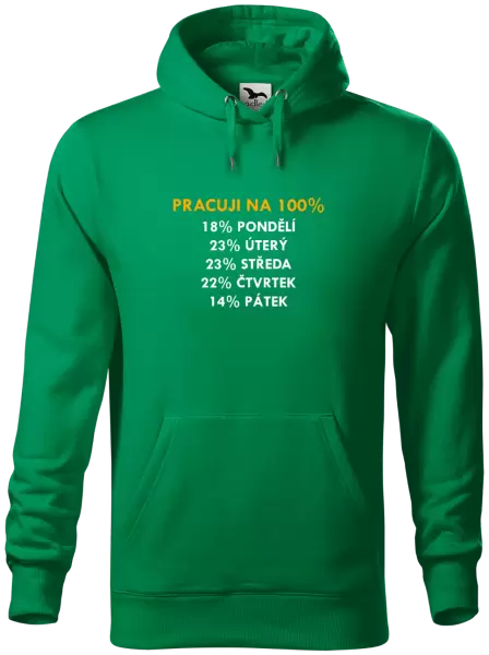 Pánská mikina Pracuji na 100%