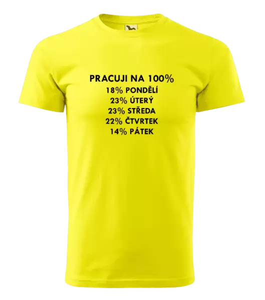 Pánské tričko Pracuji na 100%