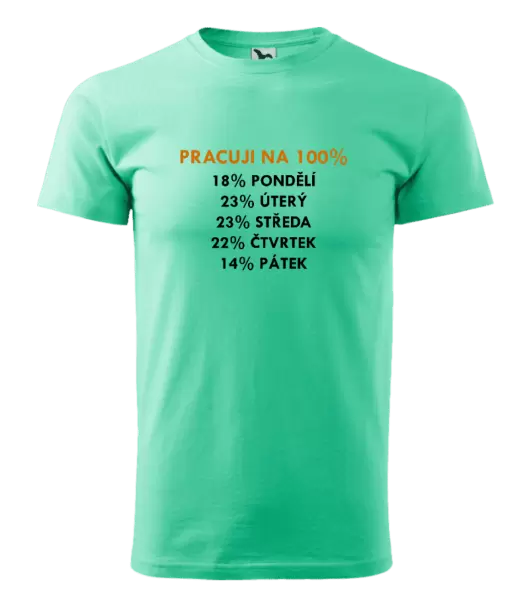 Pánské tričko Pracuji na 100%