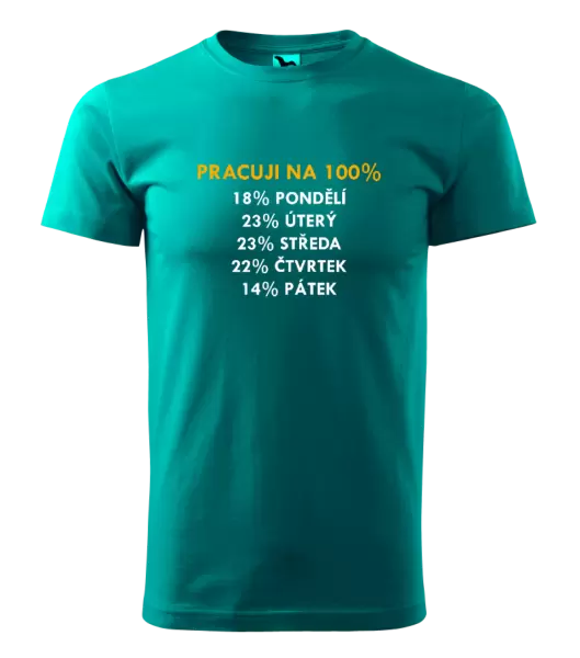 Pánské tričko Pracuji na 100%