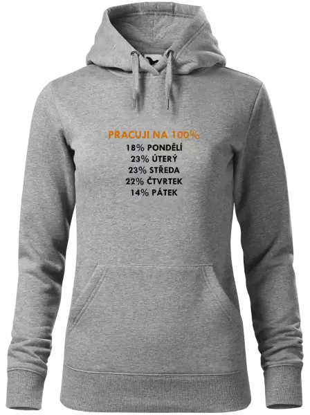 Dámská mikina Pracuji na 100%