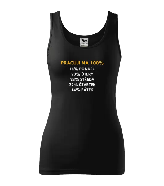 Dámské tílko Pracuji na 100%