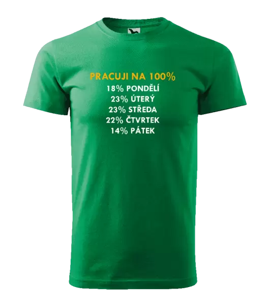 Pánské tričko Pracuji na 100%