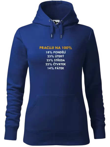 Dámská mikina Pracuji na 100%