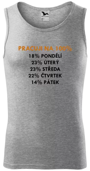 Pánské tílko Pracuji na 100%