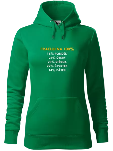 Dámská mikina Pracuji na 100%