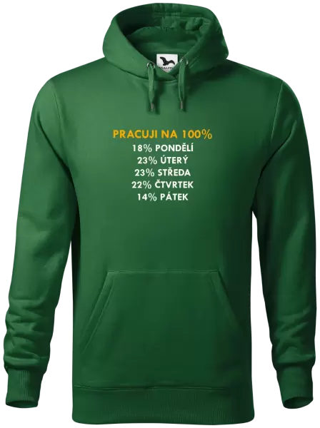 Pánská mikina Pracuji na 100%