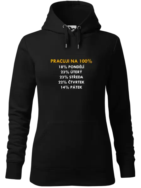 Dámská mikina Pracuji na 100%