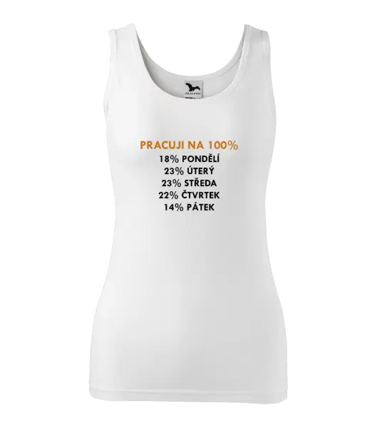 Dámské tílko Pracuji na 100%