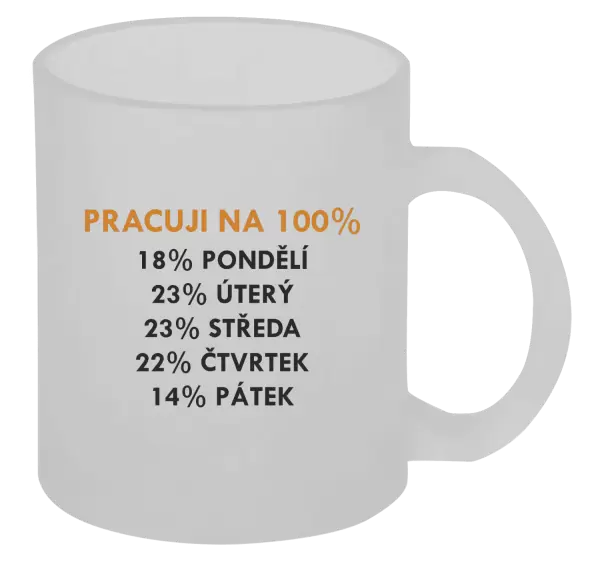 Hrnek Pracuji na 100%