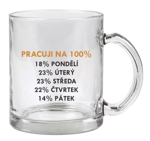Hrnek Pracuji na 100%