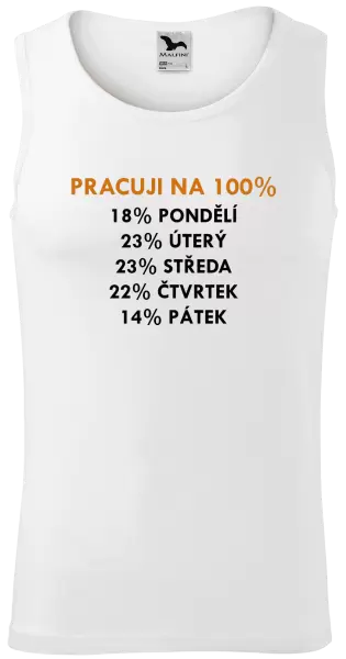 Pánské tílko Pracuji na 100%