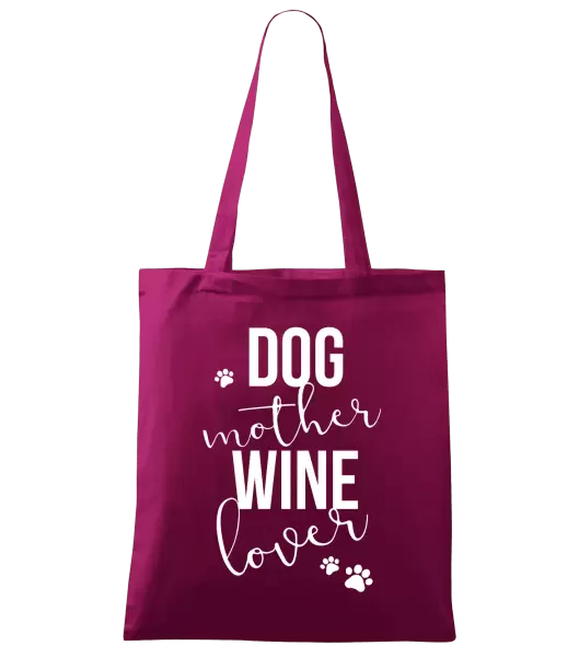 Látková taška Dog mother, wine lover