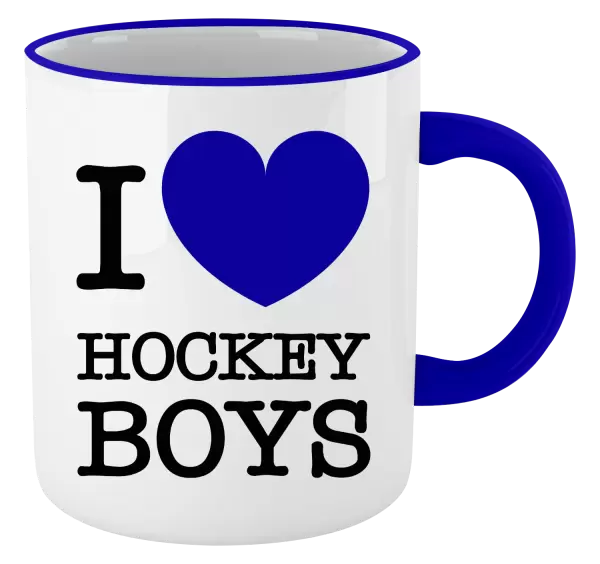 Hrnek I love hockey boys