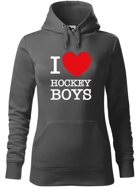 Dámská mikina I love hockey boys