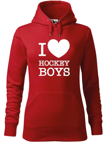 Dámská mikina I love hockey boys