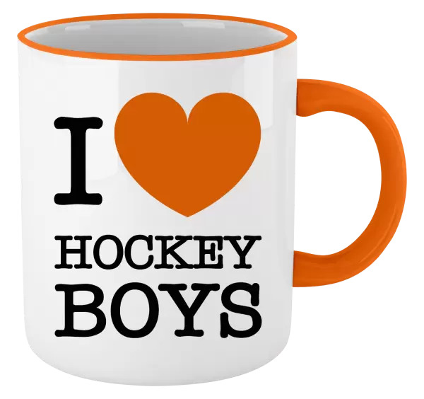 Hrnek I love hockey boys
