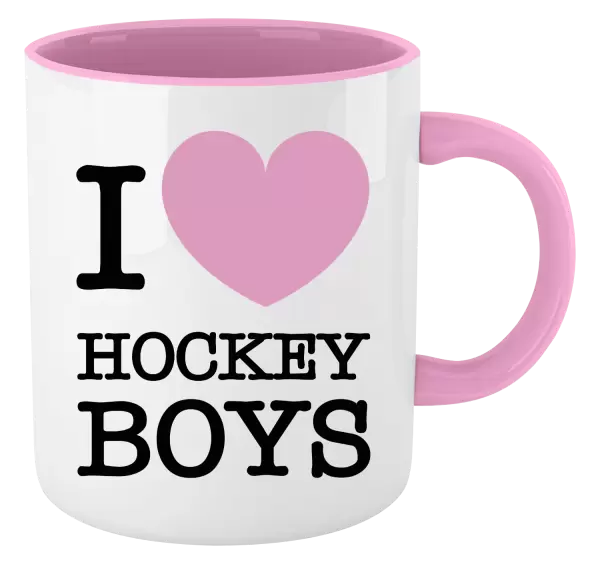 Hrnek I love hockey boys
