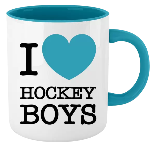 Hrnek I love hockey boys