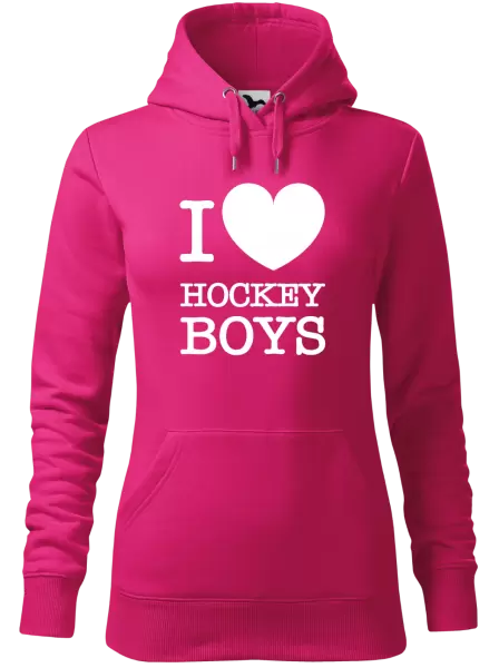 Dámská mikina I love hockey boys