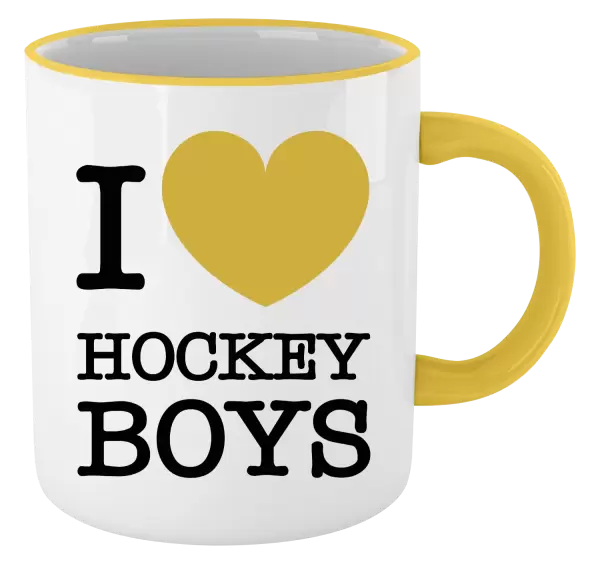 Hrnek I love hockey boys