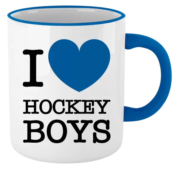 Hrnek I love hockey boys