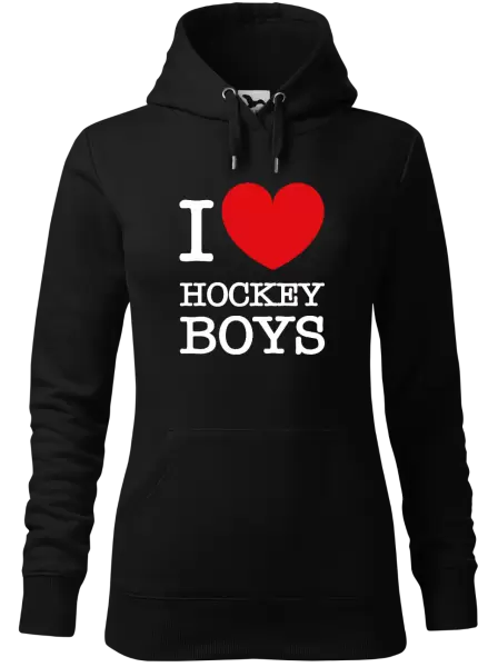 Dámská mikina I love hockey boys