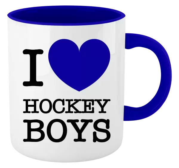 Hrnek I love hockey boys