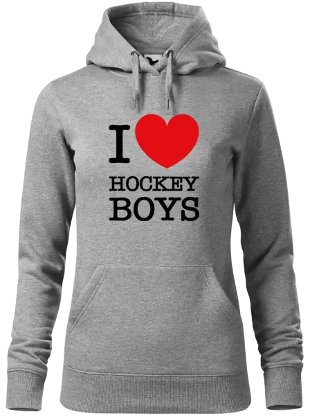 Dámská mikina I love hockey boys