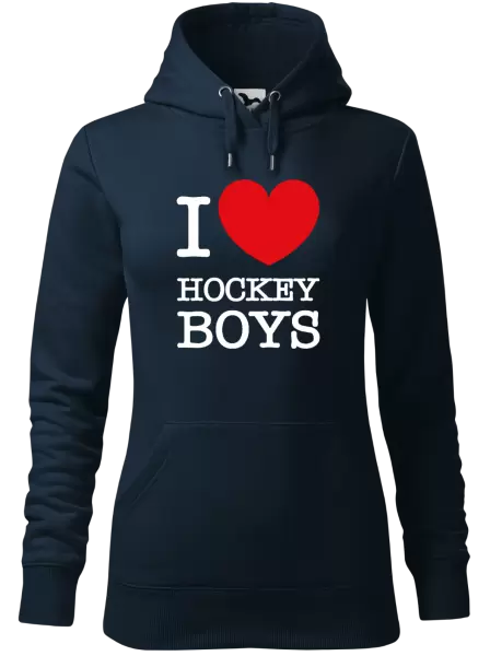 Dámská mikina I love hockey boys