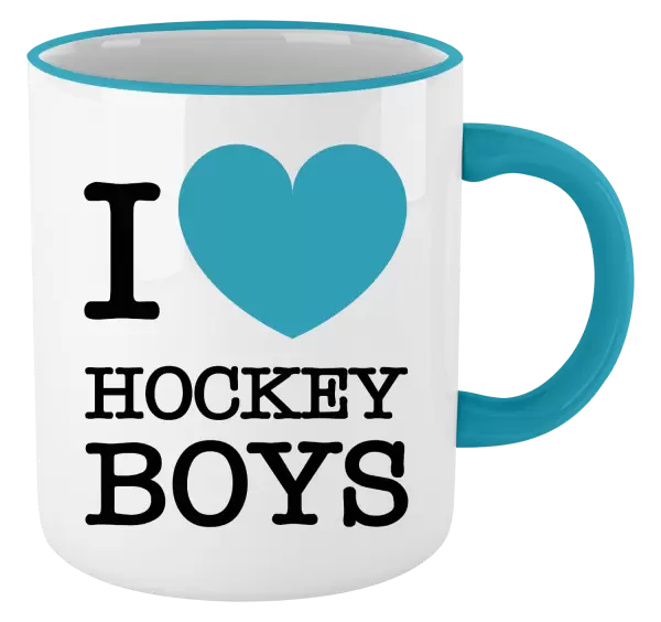Hrnek I love hockey boys