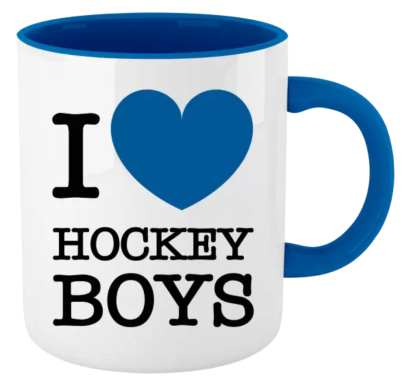 Hrnek I love hockey boys