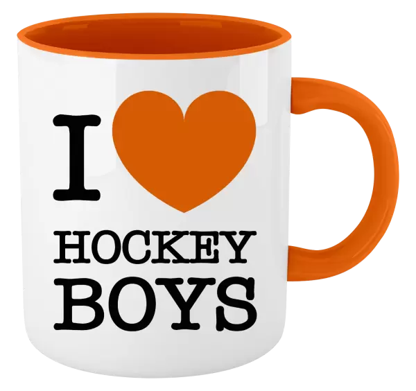 Hrnek I love hockey boys