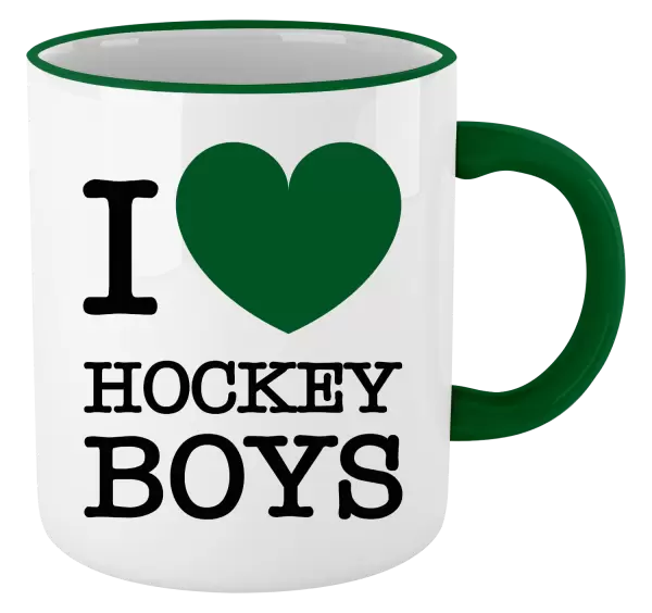 Hrnek I love hockey boys