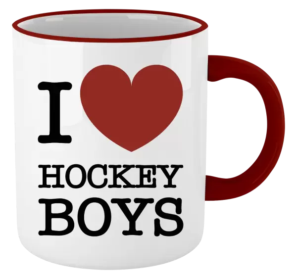 Hrnek I love hockey boys