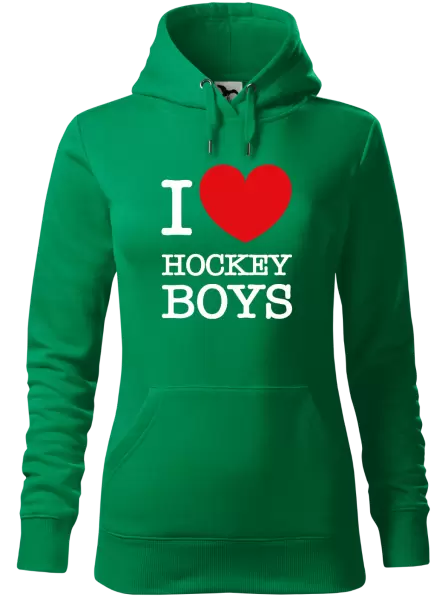 Dámská mikina I love hockey boys