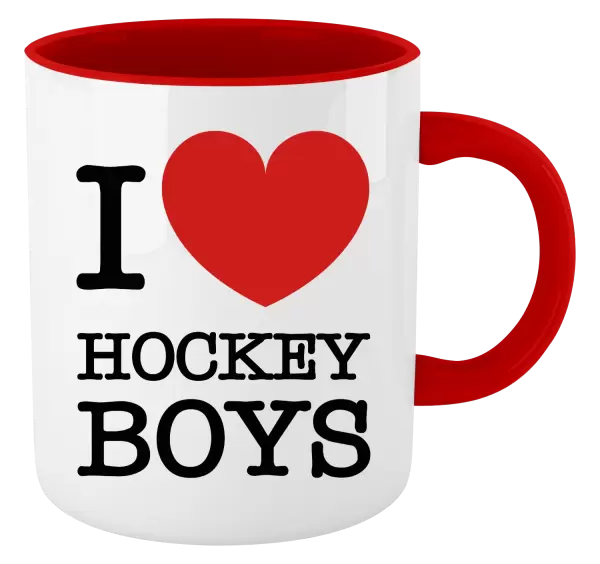 Hrnek I love hockey boys