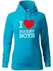 Dámská mikina I love hockey boys