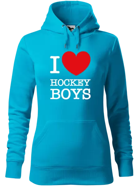 Dámská mikina I love hockey boys