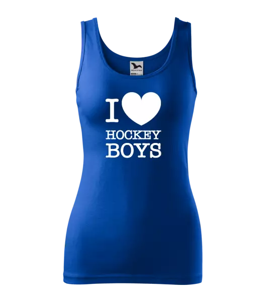 Dámské tílko I love hockey boys