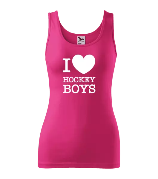 Dámské tílko I love hockey boys