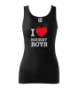 Dámské tílko I love hockey boys